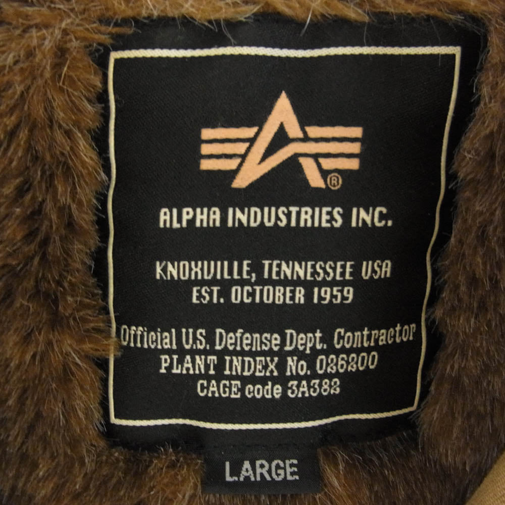 ALPHA アルファ 20521-314 ALPHA INDUSTRIES N-1 デッキ ジャケット カーキ系 L【中古】