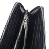CHROME HEARTS クロムハーツ（原本無） REC F ZIP 3セメタリー クロスパッチ ラウンド ファスナー ウォレット 長財布 ブラック系【中古】