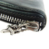 CHROME HEARTS クロムハーツ（原本無） REC F ZIP 3セメタリー クロスパッチ ラウンド ファスナー ウォレット 長財布 ブラック系【中古】