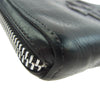 CHROME HEARTS クロムハーツ（原本無） REC F ZIP 3セメタリー クロスパッチ ラウンド ファスナー ウォレット 長財布 ブラック系【中古】