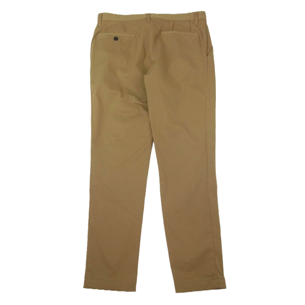 LANVIN ランバン 1タック スラックス ストレッチ パンツ カーキ系【中古】