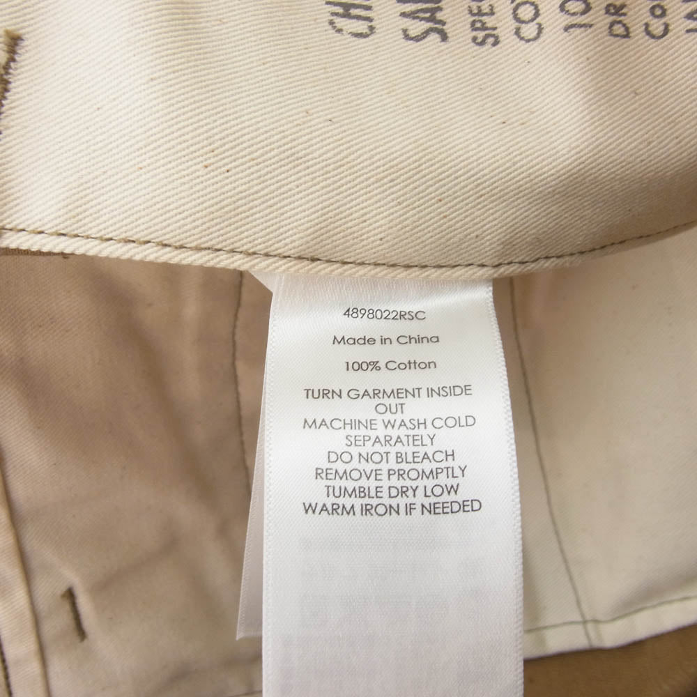 RRL ダブルアールエル 4898022RSC チノ パンツ ベージュ系 32×32【中古】