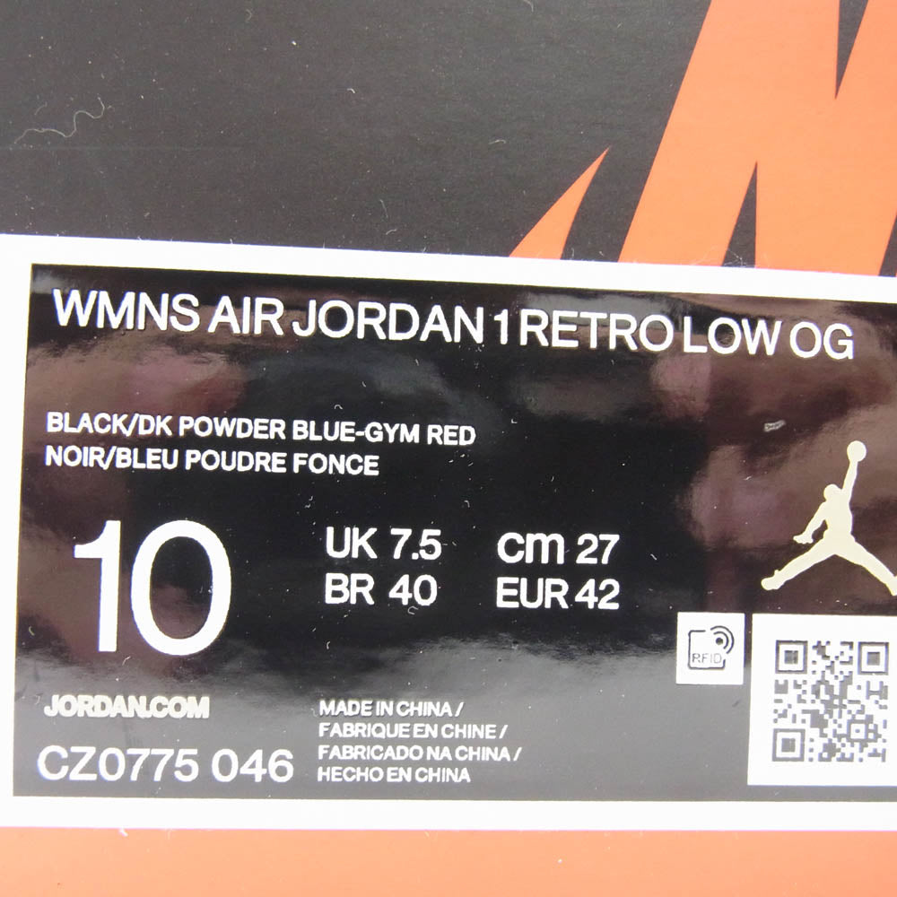 NIKE ナイキ CZ0775-046 Women's Air Jordan 1 Retro Low OG NC to Chi ウィメンズ エアジョーダン1 レトロ ロー ノースカロライナ トゥ シカゴ レッド系 ライトブルー系 27.0cm【新古品】【未使用】【中古】