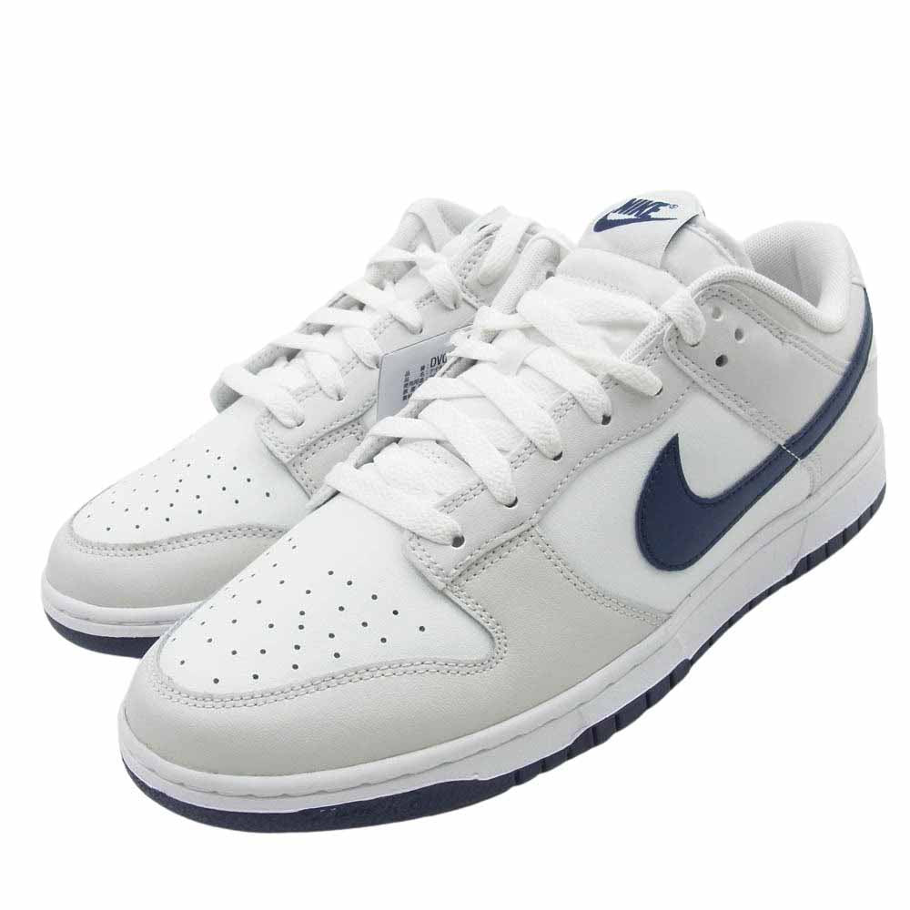 NIKE ナイキ DV0831-111 Dunk Low Retro Summit White Midnight Navy Platinum Tint ダンク ロー レトロ サミットホワイト ミッドナイトネイビープラチナムティント グレー系 ネイビー系 28.0cm【新古品】【未使用】【中古】