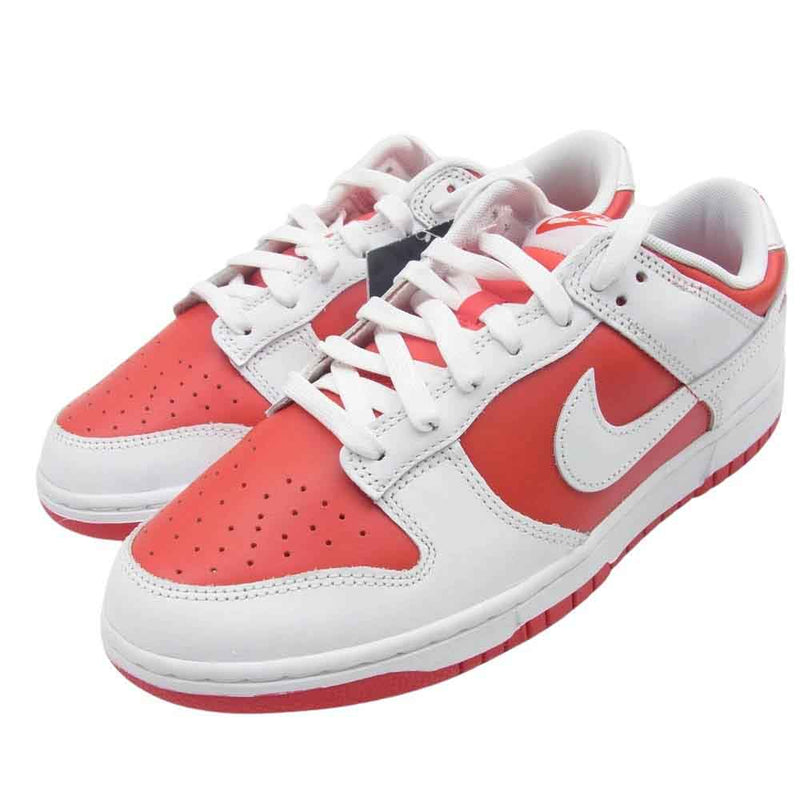 NIKE ナイキ DD1391-600 Dunk Low Retro Championship Red ダンクロー レトロ チャンピオンシップ レッド ローカット スニーカー レッド系 ホワイト系 28.0cm【極上美品】【中古】