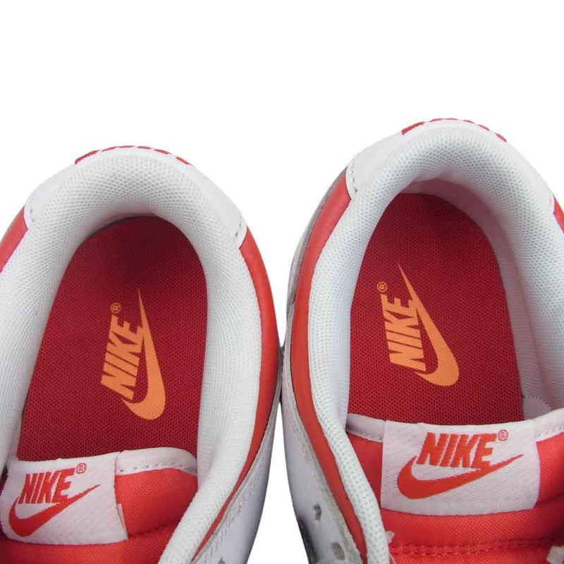 NIKE ナイキ DD1391-600 Dunk Low Retro Championship Red ダンクロー レトロ チャンピオンシップ レッド ローカット スニーカー レッド系 ホワイト系 28.0cm【極上美品】【中古】