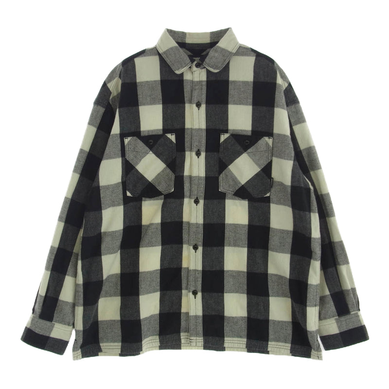 NEIGHBORHOOD ネイバーフッド 23SS 231ARNH-SHM01 BUFFALO CHECK SHIRT LS バッファロー チェック 長袖 シャツ ブラック系 ホワイト系 M【中古】