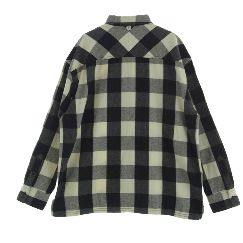 NEIGHBORHOOD ネイバーフッド 23SS 231ARNH-SHM01 BUFFALO CHECK SHIRT LS バッファロー チェック 長袖 シャツ ブラック系 ホワイト系 M【中古】