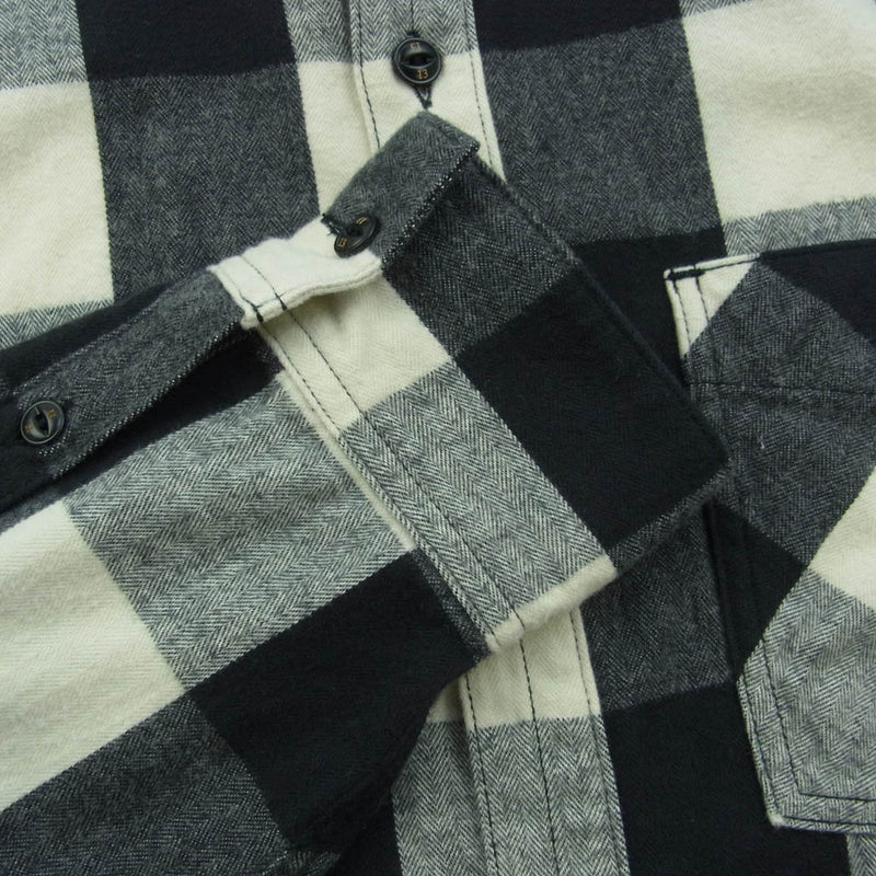 NEIGHBORHOOD ネイバーフッド 23SS 231ARNH-SHM01 BUFFALO CHECK SHIRT LS バッファロー チェック 長袖 シャツ ブラック系 ホワイト系 M【中古】