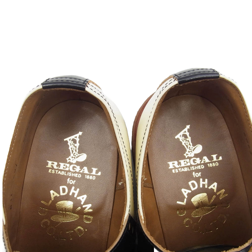 GLADHAND & Co. グラッドハンド 606S SADDLE  SHOES サドル シューズ ブラック系 オフホワイト系 25.5cm【中古】