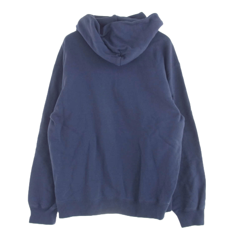 WACKO MARIA ワコマリア 23SS MIDDLE WEIGHT PULLOVER HOODED SWEAT SHIRT ロゴ 刺繍 ミドルウェイト スウェット パーカー ネイビー系 M【中古】