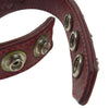 CHROME HEARTS クロムハーツ（原本無） 3BTN 2SNP クロスボール 3ボタン2スナップ レザー ブレスレット シルバー系 レッド系【中古】