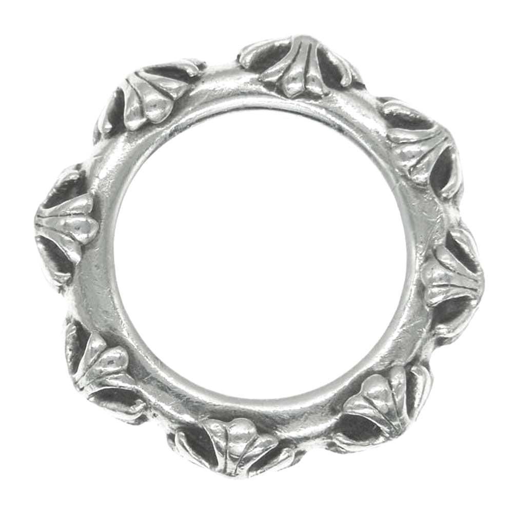 CHROME HEARTS クロムハーツ（原本無） CROSS BAND クロス バンド リング シルバー系 14号【中古】