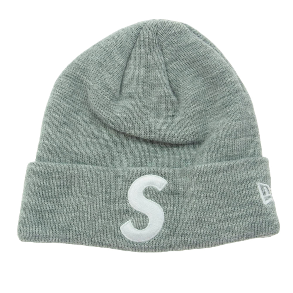 Supreme シュプリーム 23AW new era s logo beanie ニューエラ Sロゴ ビーニー ニット帽 グレー グレー系【極上美品】【中古】