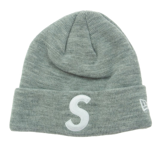 Supreme シュプリーム 23AW new era s logo beanie ニューエラ Sロゴ ビーニー ニット帽 グレー グレー系【極上美品】【中古】