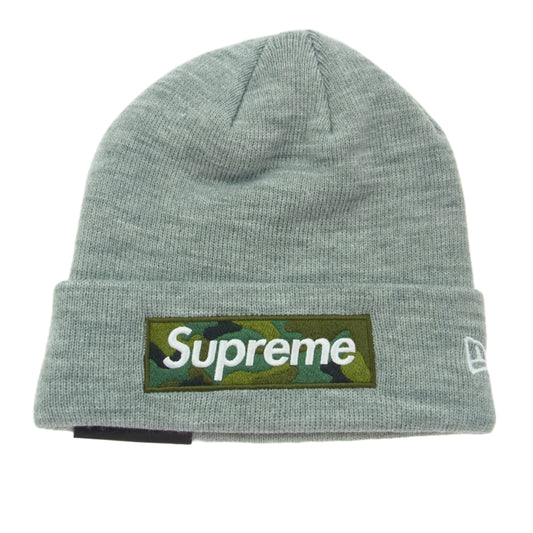 Supreme シュプリーム 23AW new era box logo beanie ニューエラ ボックスロゴ ビーニー ニット帽 カモフラ グレー系【新古品】【未使用】【中古】