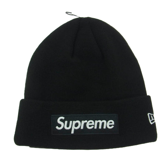 Supreme シュプリーム 23AW new era box logo beanie ニューエラ ボックスロゴ ビーニー ニット帽 ブラック ブラック系【新古品】【未使用】【中古】