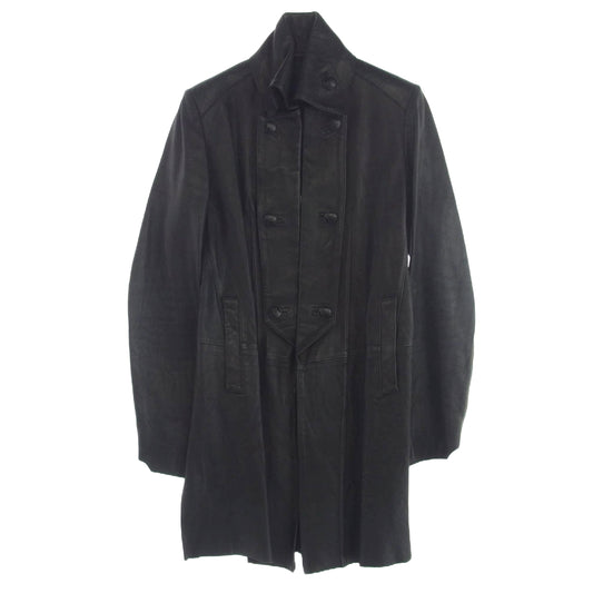 キリュウキリュウ KLM-KLJ09-701 Leather Single Napoleon Jacket ナポレオン レザー ロング ジャケット コート ブラック系 XL【中古】