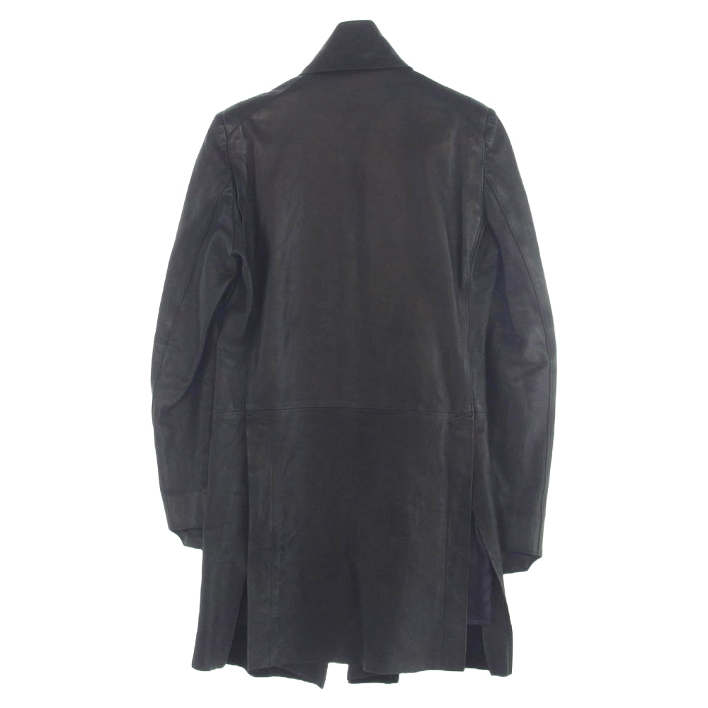 キリュウキリュウ KLM-KLJ09-701 Leather Single Napoleon Jacket ナポレオン レザー ロング ジャケット コート ブラック系 XL【中古】