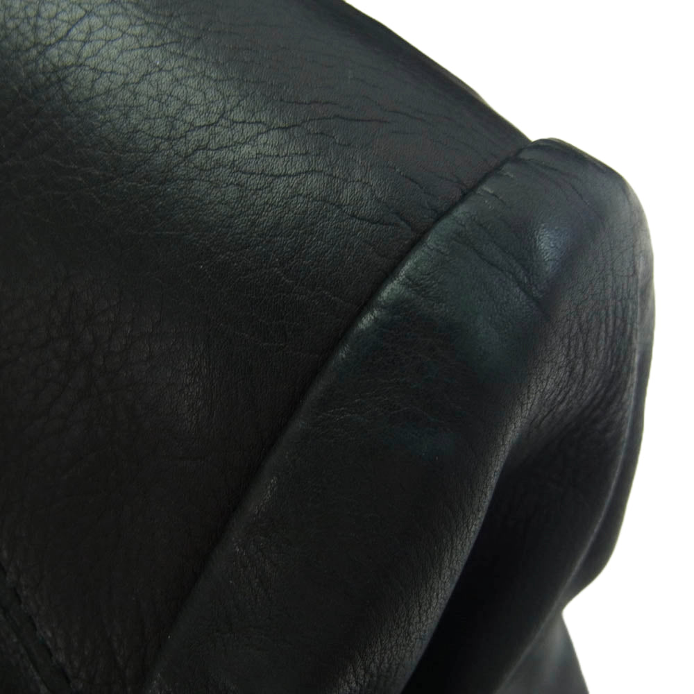 キリュウキリュウ KLM-KLJ09-701 Leather Single Napoleon Jacket ナポレオン レザー ロング ジャケット コート ブラック系 XL【中古】