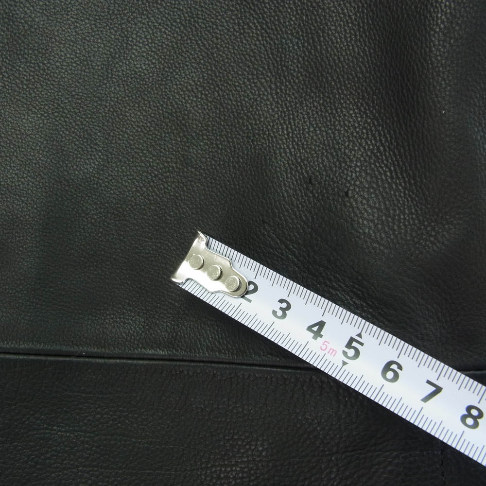 キリュウキリュウ KLM-KLJ09-701 Leather Single Napoleon Jacket ナポレオン レザー ロング ジャケット コート ブラック系 XL【中古】