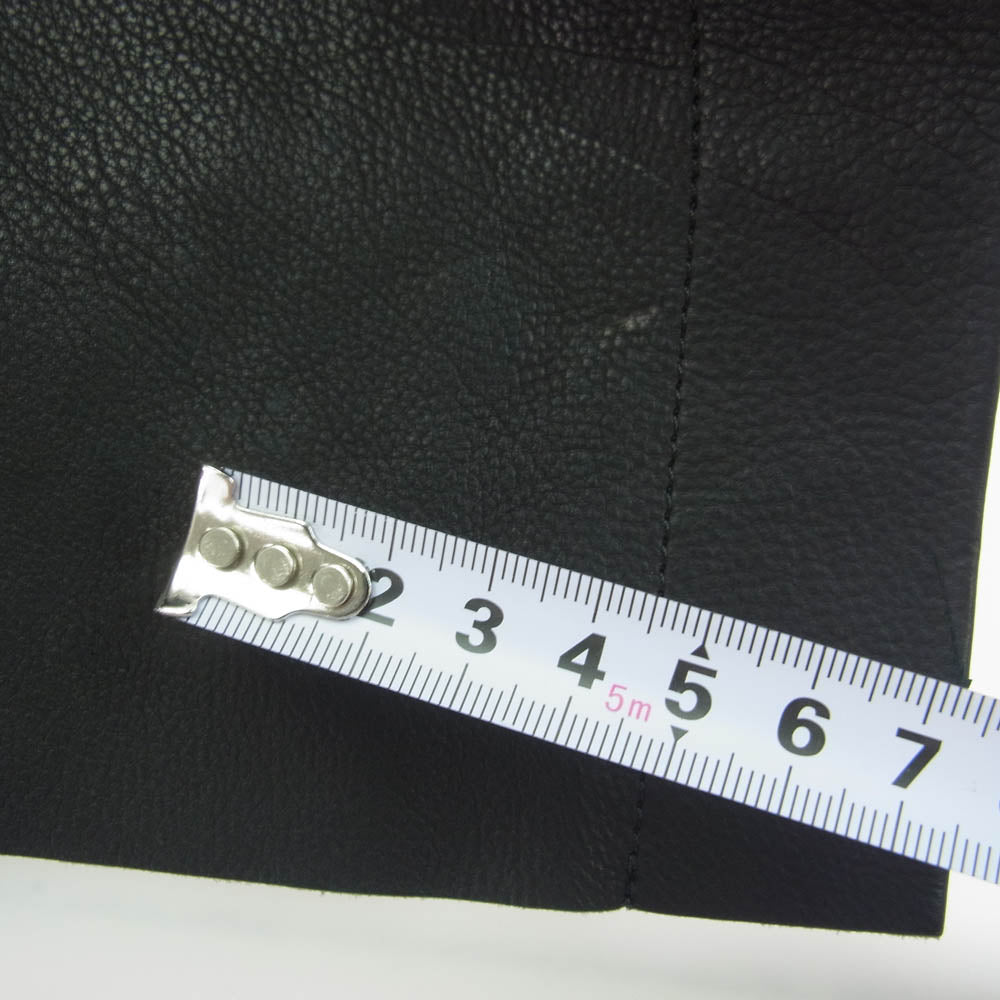 キリュウキリュウ KLM-KLJ09-701 Leather Single Napoleon Jacket ナポレオン レザー ロング ジャケット コート ブラック系 XL【中古】