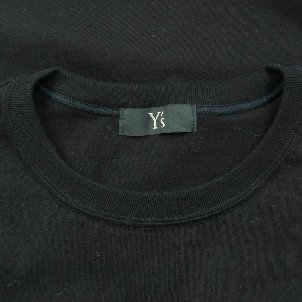 Y's Yohji Yamamoto ワイズ ヨウジヤマモト YB-T82-677 COTTON JERSEY LONG SLEEVE Y'S LOGO T コットンジャージー ロングスリーブ 長袖 Tシャツ カットソー ブラック系 4【中古】