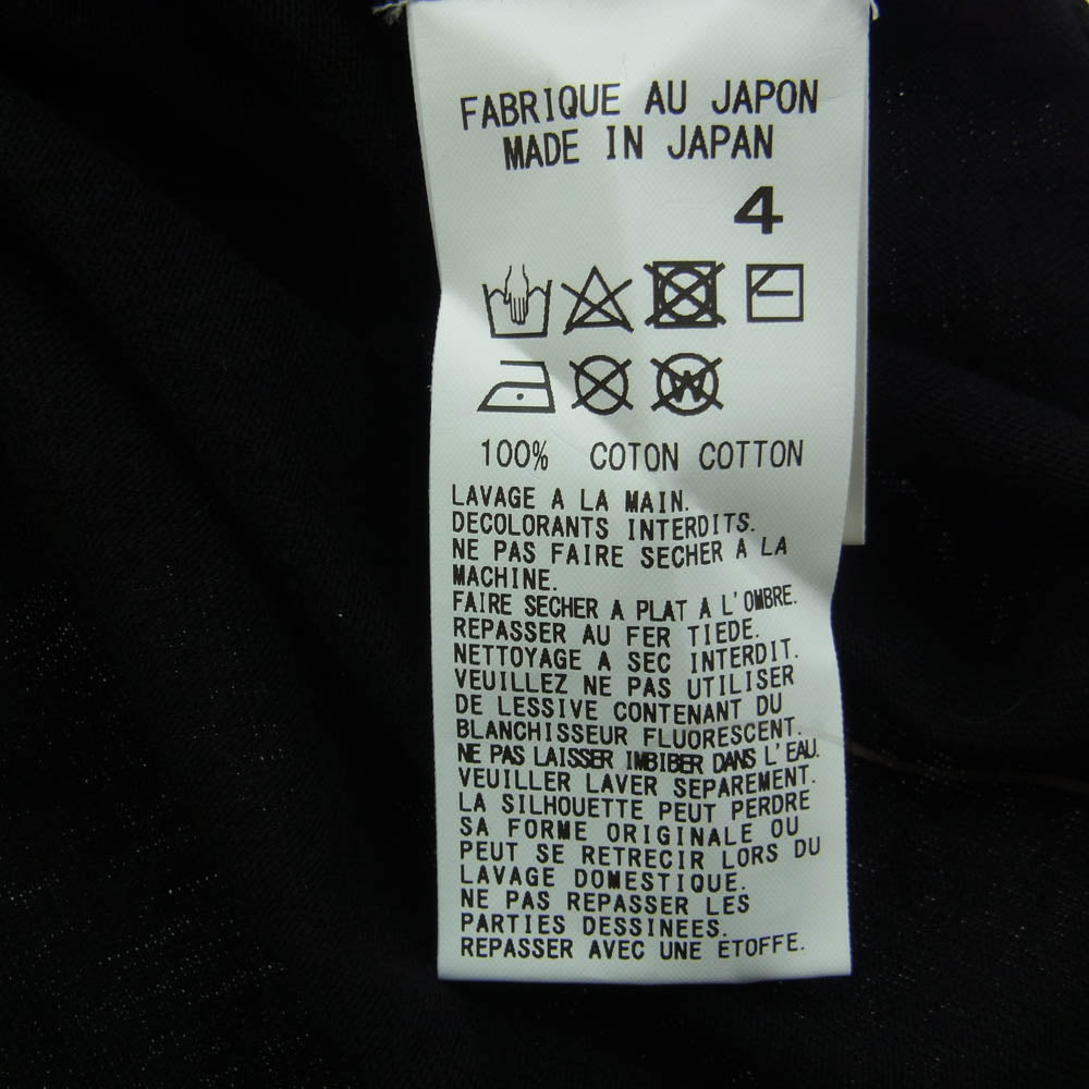 Y's Yohji Yamamoto ワイズ ヨウジヤマモト YB-T82-677 COTTON JERSEY LONG SLEEVE Y'S LOGO T コットンジャージー ロングスリーブ 長袖 Tシャツ カットソー ブラック系 4【中古】