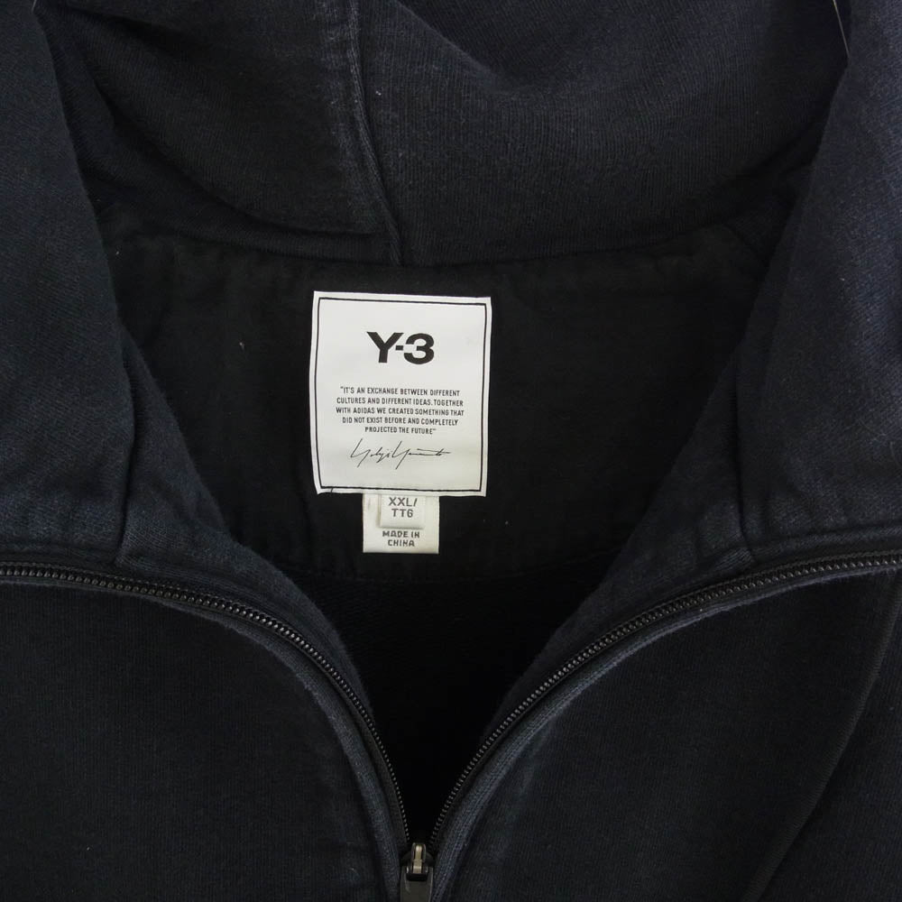 Y-3 Yohji Yamamoto ワイスリー ヨウジヤマモト 20AW FN3363 CLASSIC BACK LOGO FULL-ZIP HOODIE クラシック バックロゴ フルジップ パーカー ブラック系 XXL【中古】