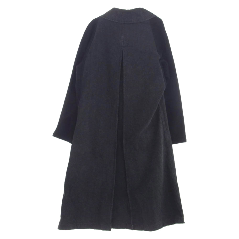 Y's Yohji Yamamoto ワイズ ヨウジヤマモト YX-C11-803 ニット切替 デニム ラップコート トレンチコート グレー系 ブラック系 01【中古】