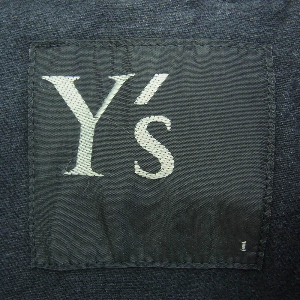 Y's Yohji Yamamoto ワイズ ヨウジヤマモト YX-C11-803 ニット切替 デニム ラップコート トレンチコート グレー系 ブラック系 01【中古】