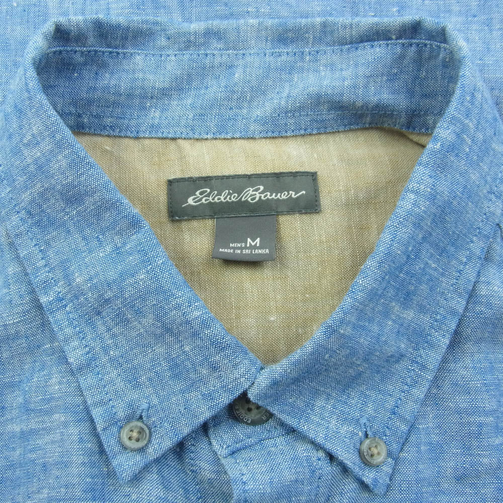 Eddie Bauer エディー・バウアー シャンブレー シャツ ライトブルー系 M【中古】