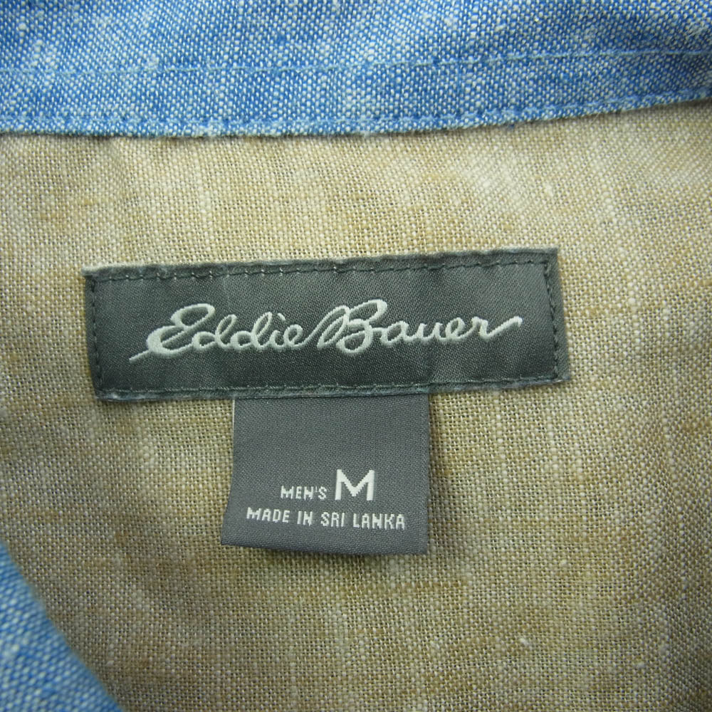 Eddie Bauer エディー・バウアー シャンブレー シャツ ライトブルー系 M【中古】