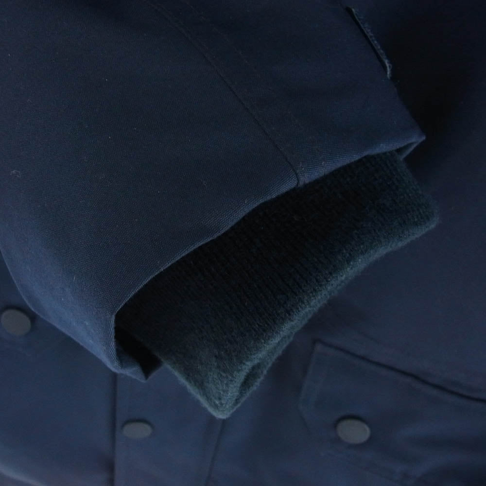 ランズエンド 裏地 キルティング ダウンジャケット ネイビー系 L【中古】