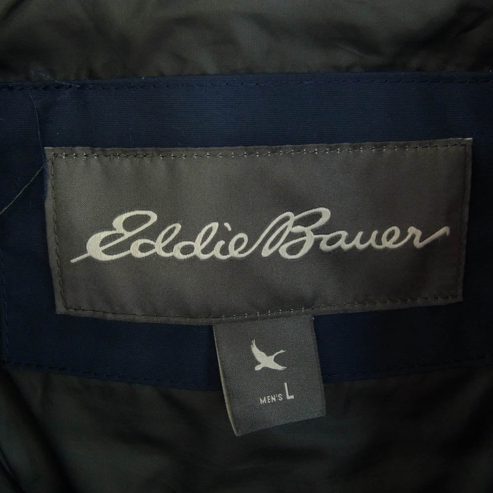 Eddie Bauer エディー・バウアー 01 9893 フェイクファー ダウンジャケット モッズコート ネイビー ネイビー系 L【中古】