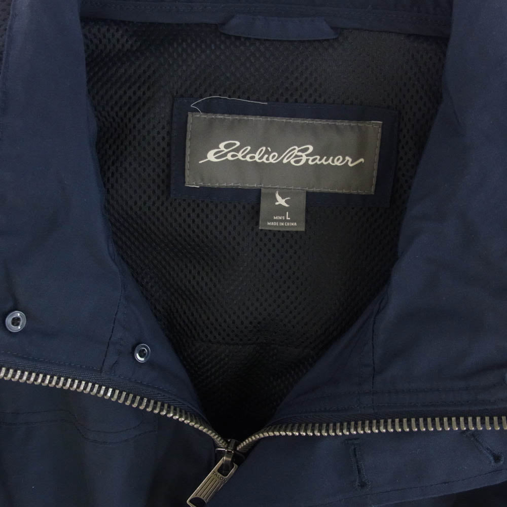 Eddie Bauer エディー・バウアー 01 9568 キルティング マウンテンパーカー 裏地メッシュ ジャケット ネイビー系 L【中古】