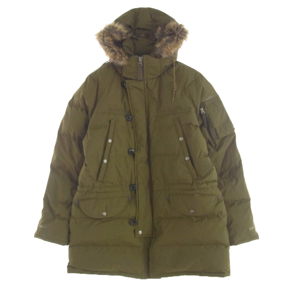 Eddie Bauer エディー・バウアー 01 9893 フェイクファー ダウンジャケット モッズコート カーキ カーキ系 L【中古】