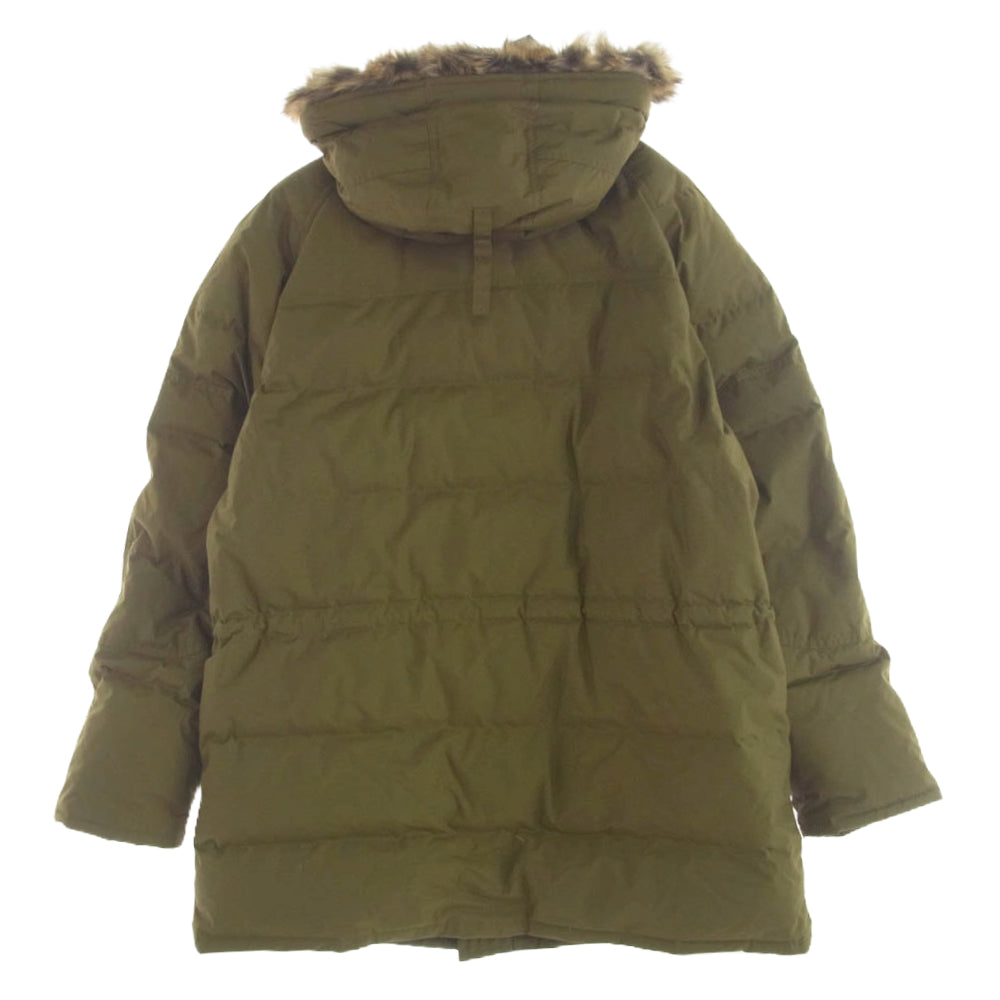 Eddie Bauer エディー・バウアー 01 9893 フェイクファー ダウンジャケット モッズコート カーキ カーキ系 L【中古】