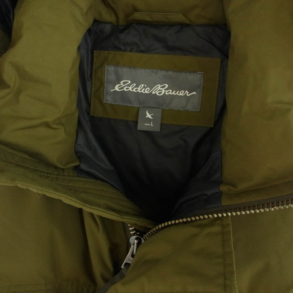 Eddie Bauer エディー・バウアー 01 9893 フェイクファー ダウンジャケット モッズコート カーキ カーキ系 L【中古】