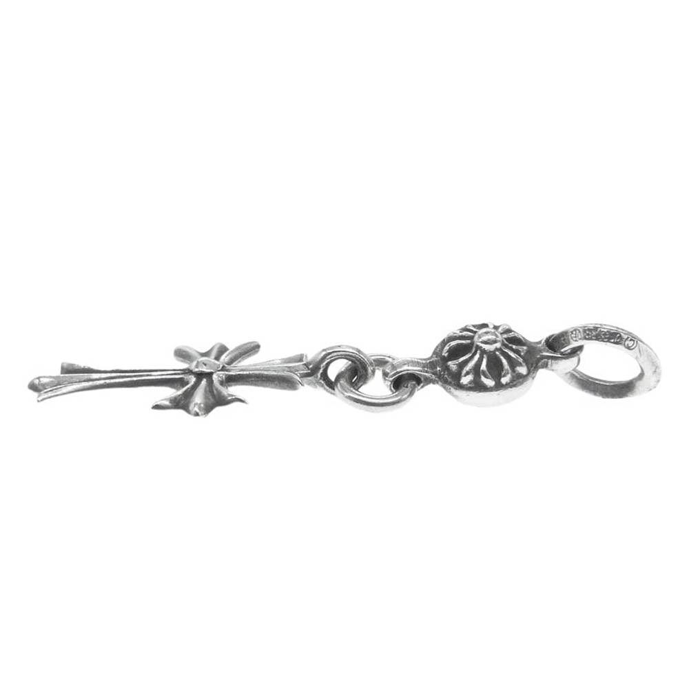 CHROME HEARTS クロムハーツ（原本無） 1B TNY CH CRS 1ボール タイニー CHクロス チャーム ネックレス トップ シルバー系【中古】