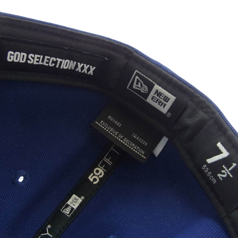 GOD SELECTION XXX ゴッドセレクション × NEW ERA ニューエラ FIFTY CAP キャップ ブルー系 59.6cm【中古】