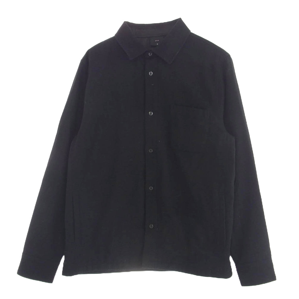 KITH キス 23SS KHM030854 101 Ginza Shirt ギンザ シャツ ウール 長袖 シャツ ジャケット オールブラック M ブラック系 M【中古】