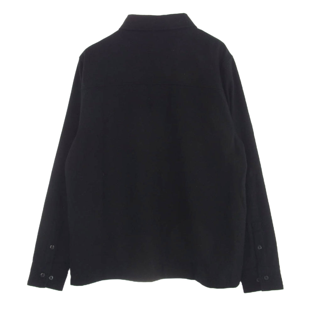 KITH キス 23SS KHM030854 101 Ginza Shirt ギンザ シャツ ウール 長袖 シャツ ジャケット オールブラック M ブラック系 M【中古】