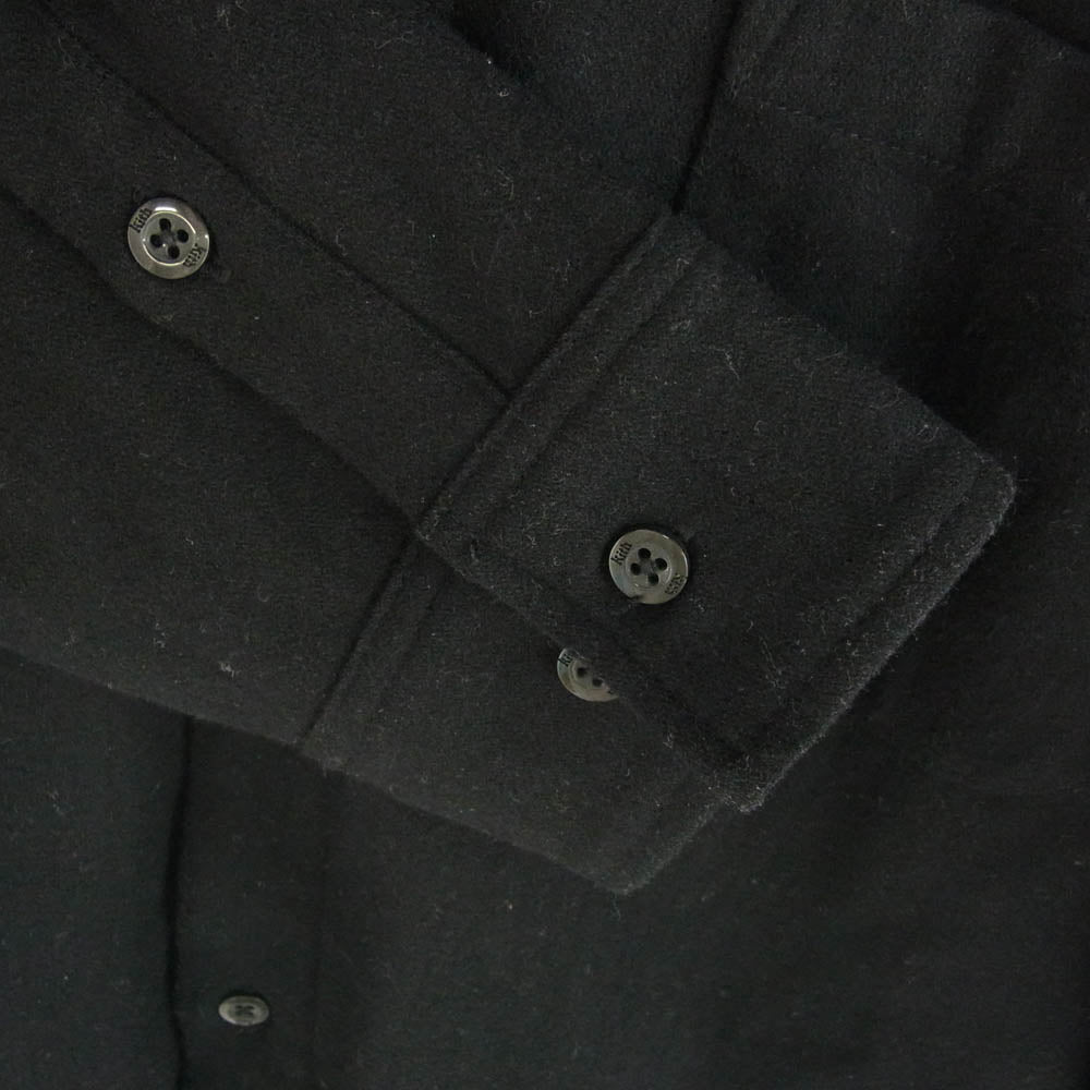 KITH キス 23SS KHM030854 101 Ginza Shirt ギンザ シャツ ウール 長袖 シャツ ジャケット オールブラック M ブラック系 M【中古】