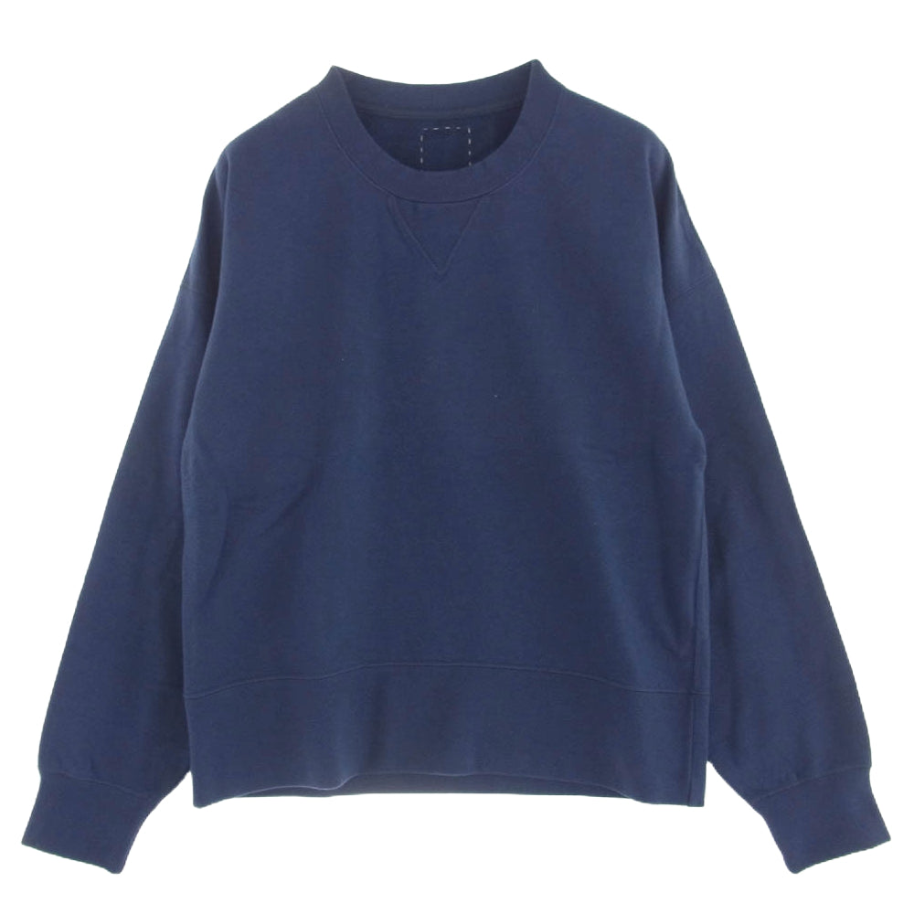 VISVIM ビズビム 0124205010006 COURT SWEAT L/S カシミヤ混 スウェット トレーナー ネイビー系 1【極上美品】【中古】