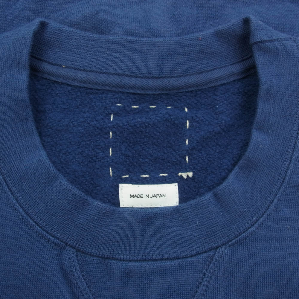 VISVIM ビズビム 0124205010006 COURT SWEAT L/S カシミヤ混 スウェット トレーナー ネイビー系 1【極上美品】【中古】