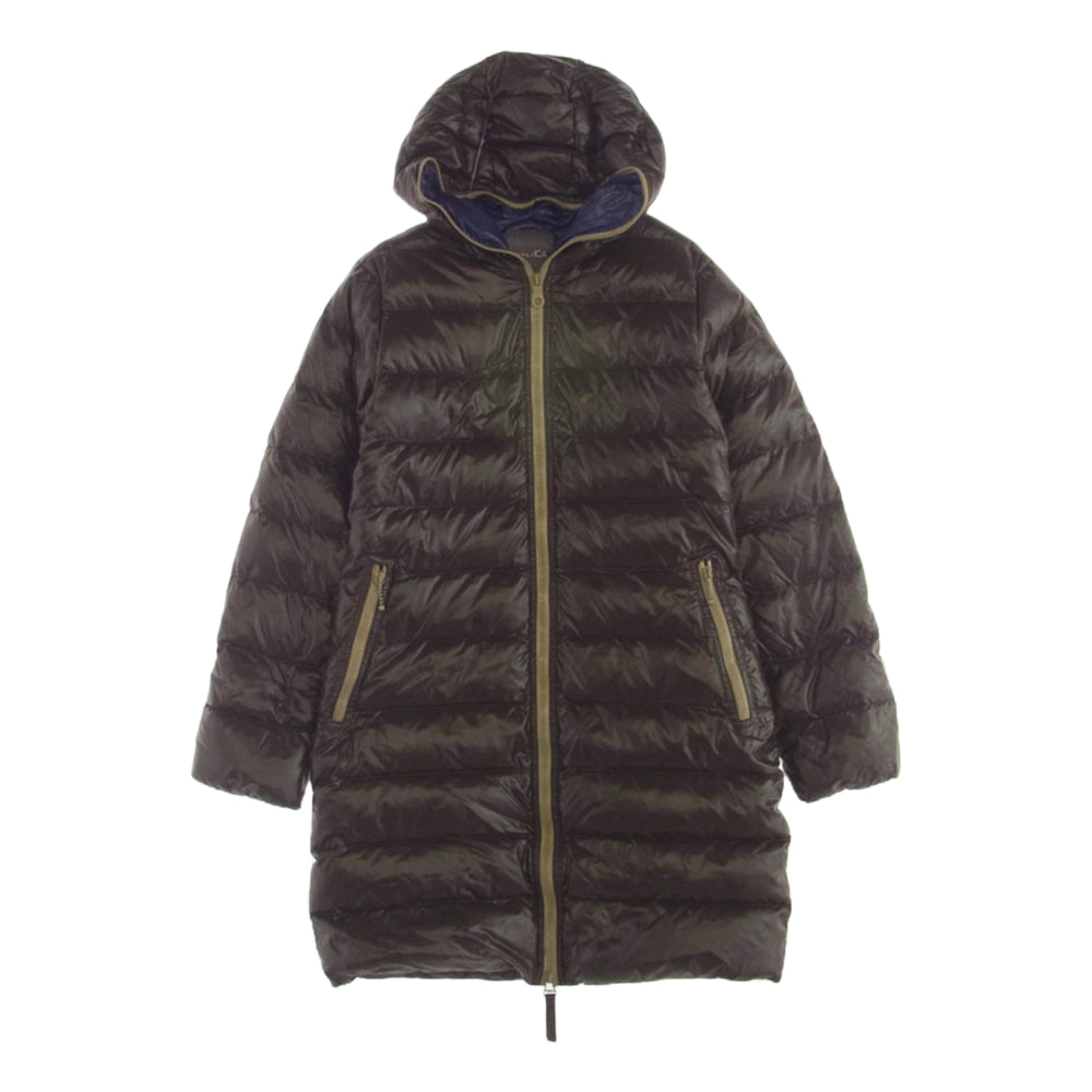 DUVETICA デュベティカ ACE ジップアップ フード付き ダウン コート ジャケット ブラウン系 42【中古】