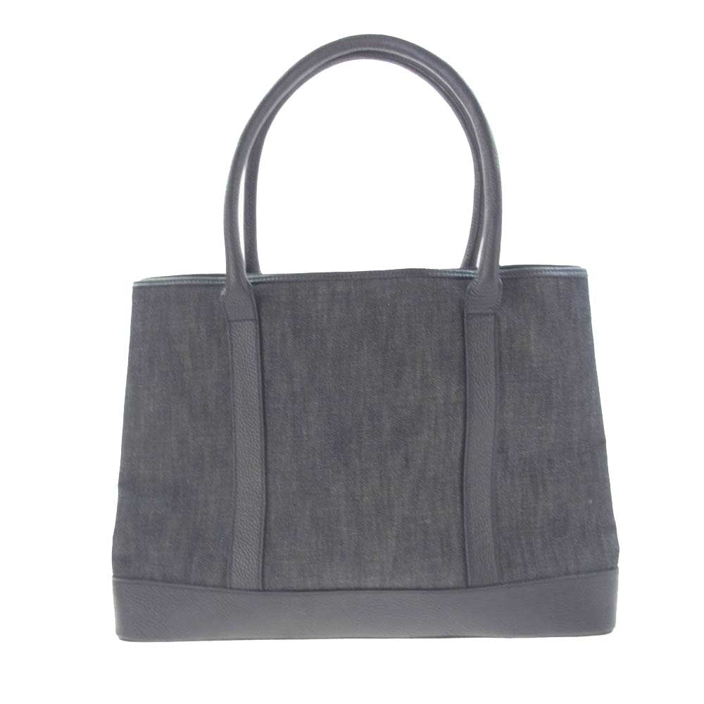 シャンボールセリエ CINON レザー デニム トート バッグ インディゴブルー系【中古】