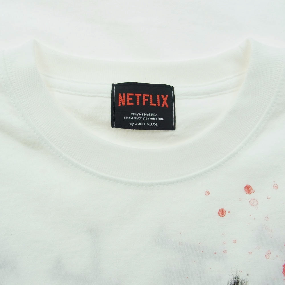 ジュン JUN NETFLIX 極悪女王 tシャツ 半袖 Tシャツ ホワイト系 L【中古】