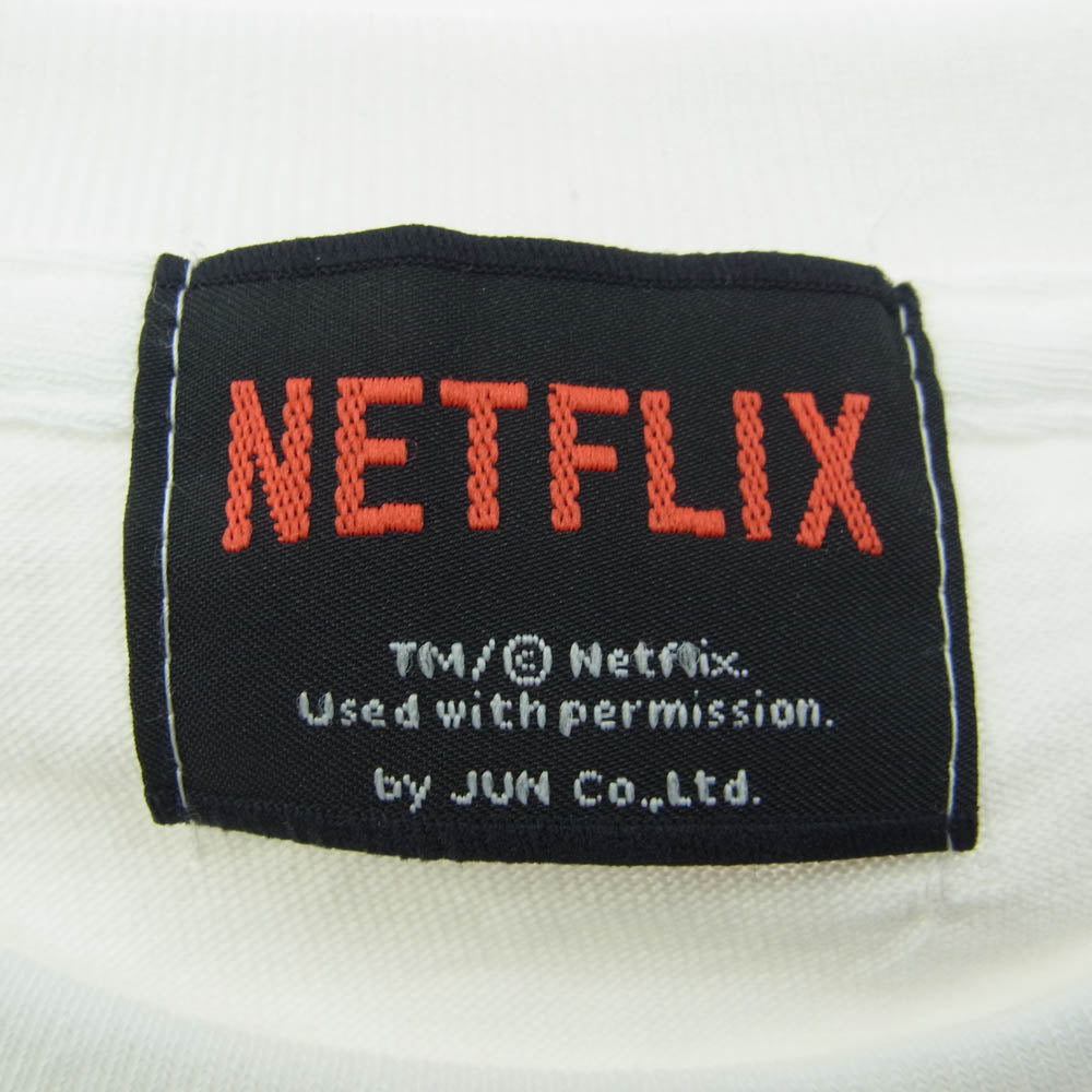 ジュン JUN NETFLIX 極悪女王 tシャツ 半袖 Tシャツ ホワイト系 L【中古】